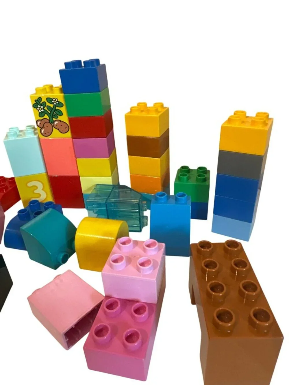 LEGO Duplo Blocks Lot 2x2 2x4 2x8 Bricks Building Toys Slopes Picture Blocks Etc